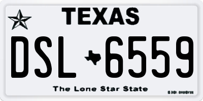 TX license plate DSL6559