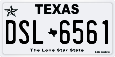 TX license plate DSL6561