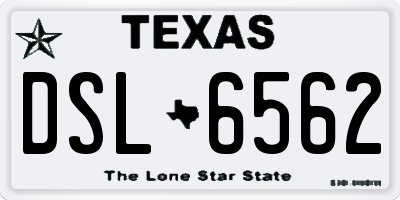 TX license plate DSL6562