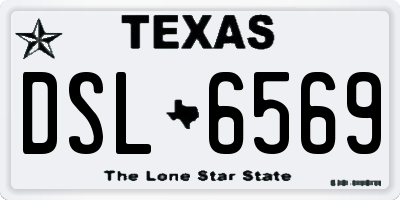 TX license plate DSL6569