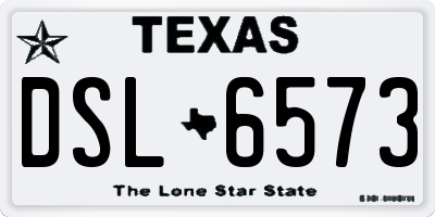 TX license plate DSL6573