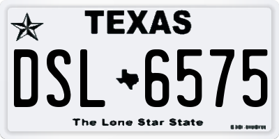 TX license plate DSL6575