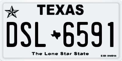 TX license plate DSL6591