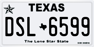 TX license plate DSL6599