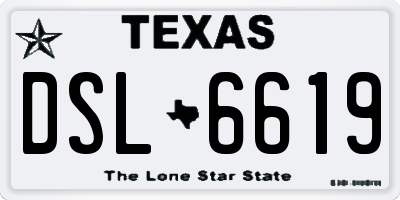 TX license plate DSL6619