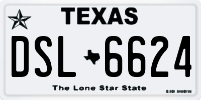 TX license plate DSL6624