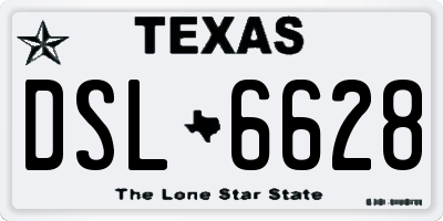 TX license plate DSL6628