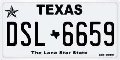 TX license plate DSL6659