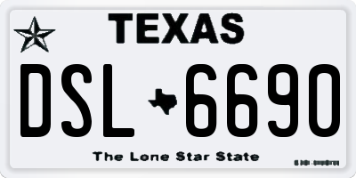 TX license plate DSL6690