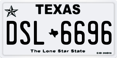 TX license plate DSL6696