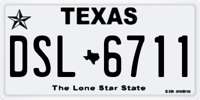 TX license plate DSL6711