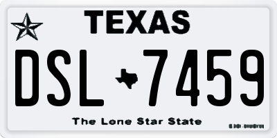 TX license plate DSL7459