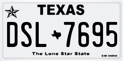 TX license plate DSL7695