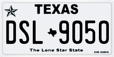 TX license plate DSL9050