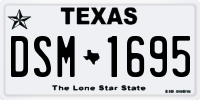 TX license plate DSM1695