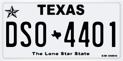 TX license plate DSO4401
