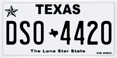 TX license plate DSO4420
