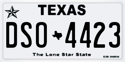 TX license plate DSO4423