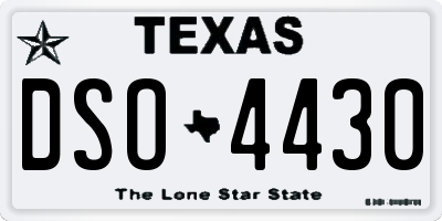 TX license plate DSO4430