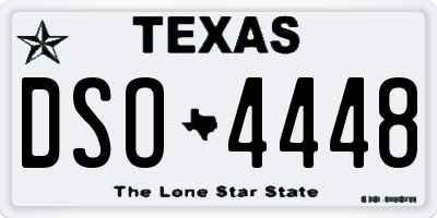 TX license plate DSO4448