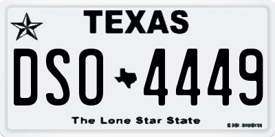 TX license plate DSO4449