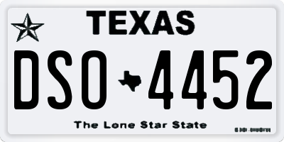 TX license plate DSO4452
