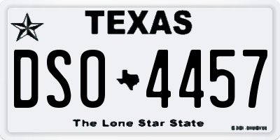 TX license plate DSO4457