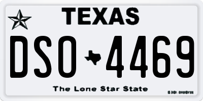 TX license plate DSO4469