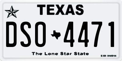 TX license plate DSO4471