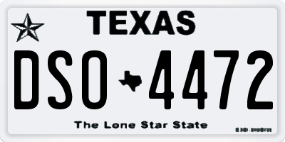 TX license plate DSO4472