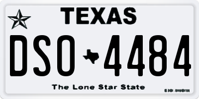 TX license plate DSO4484