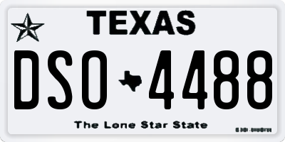 TX license plate DSO4488
