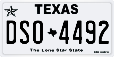 TX license plate DSO4492
