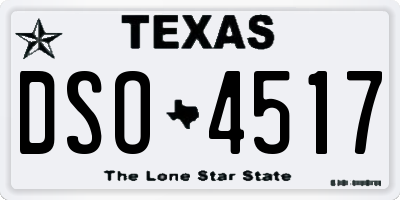 TX license plate DSO4517