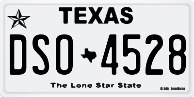 TX license plate DSO4528