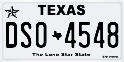 TX license plate DSO4548