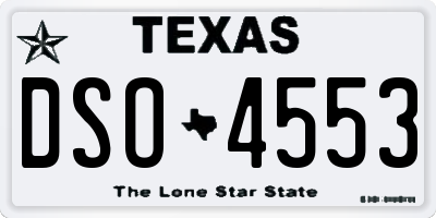 TX license plate DSO4553