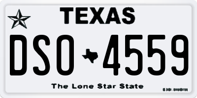 TX license plate DSO4559