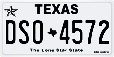 TX license plate DSO4572