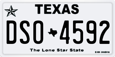 TX license plate DSO4592