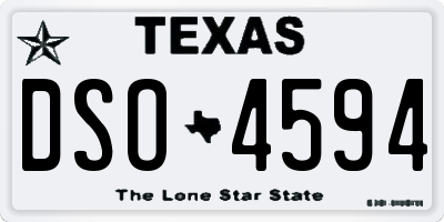 TX license plate DSO4594