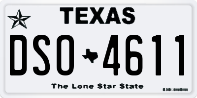 TX license plate DSO4611