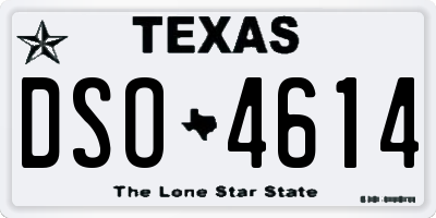 TX license plate DSO4614