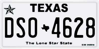 TX license plate DSO4628