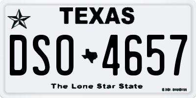 TX license plate DSO4657