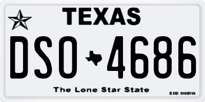 TX license plate DSO4686