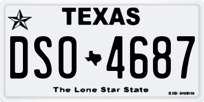 TX license plate DSO4687
