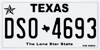 TX license plate DSO4693