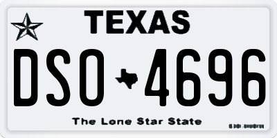 TX license plate DSO4696