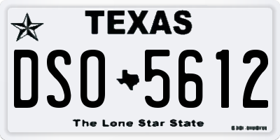 TX license plate DSO5612